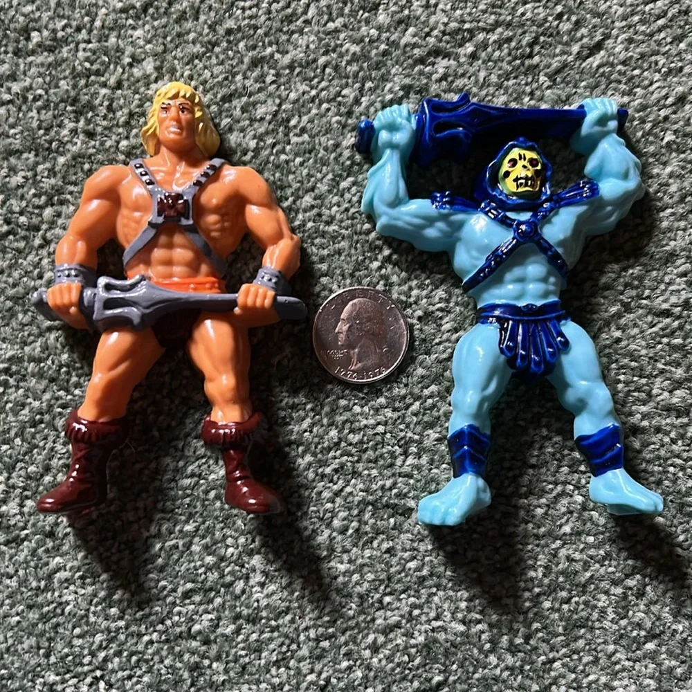 Vintage, 1983, He-Man and Skeletor Mattel & Wilton Cake Toppers. Set of 2